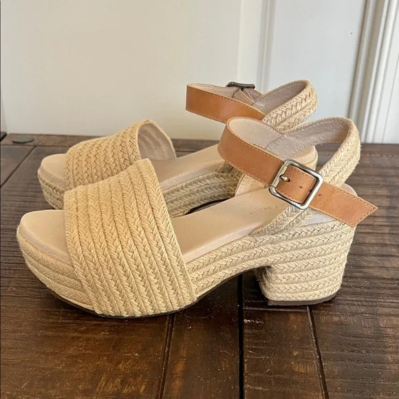 Chocolat Blue Gema Platform Sandals Espadrille Size 8 EUC - Picture 2 of 11